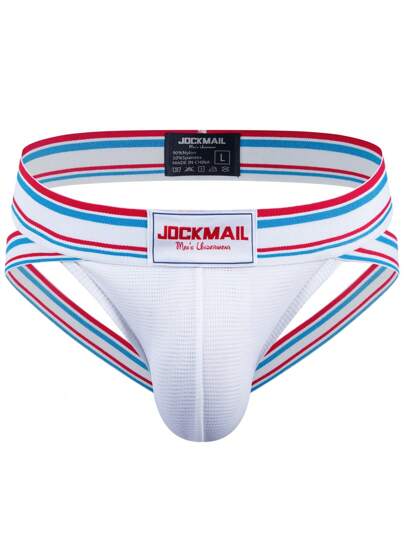 JOCKMAIL Jockmail 1pc Men's Mesh Jockstrap Sexy Breathable Sports Fitness Underwear