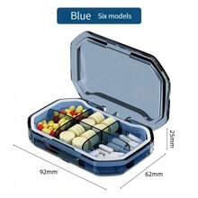 4/6 Compartments Travel Pill Organizer, Portable Daily Pill Organizer, Moisture Proof Pill Case, Small Pill Container Medicine Container For Pocket Purse, Pill Box To Hold Vitamins, Cod Liver Oil