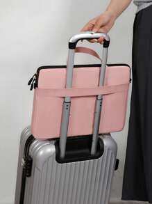 13/14英寸笔记本电脑内胆包，笔记本电脑包，笔记本电脑保护套，笔记本电脑公文包，商务旅行，大学，办公，带提手，便携轻巧，多功能，教室笔记本电脑包，教室包，教师收纳包 - 粉色 - 查看 2