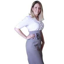 Avental Curto com Bolso Tecido Gabardine