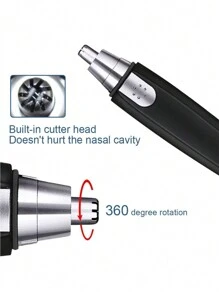 1pc Nose Hair Trimmer Electric Men's Nose Ear Hair Trimmer Razor Clippers With Cleaning Brush