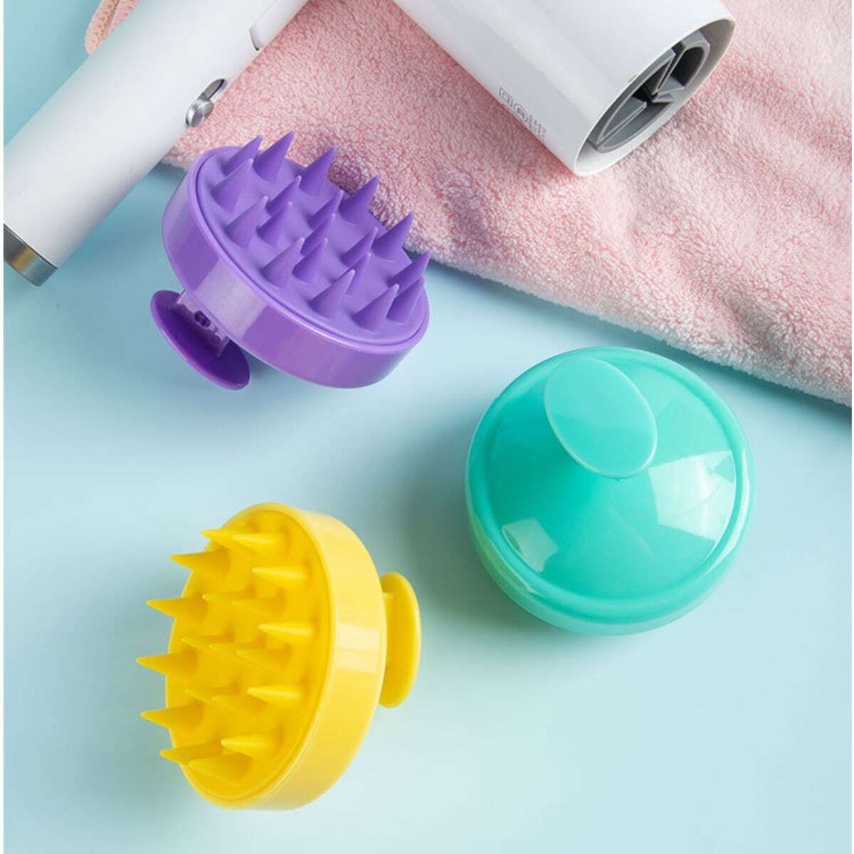 1Pc New Silicone Shampoo Scalp Hair Massager Comb Bath Scalp Massage