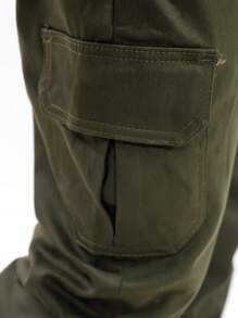 Men Pants - 軍綠色 - 查看 6
