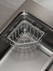 1 Miếng Phòng bếp Giá đỡ vòi Với Bọt biển Rổ thoát nước , Lưu trữ phòng tắm Cái giá , Thép không gỉ Bồn rửa chén Hộp đựng , Có thể tháo rời Treo Vòi Giá thoát nước ; Đối với Bọt biển , Chải , Khăn tắm , Vật dụng làm sạch , Phòng tắm Và Phụ kiện Nhà bếp - màu đen - Xem 5