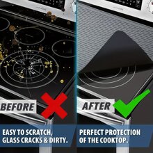 1pc Extra Large Silicone Stove Top Cover For Electric Stove – Heat Resistant And Dishwasher Friendly – Kitchen Stove Mat Protector - Multicolor - View 4