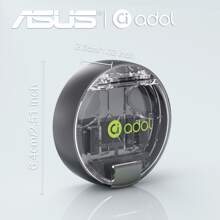 ASUS 华硕 AS-TK 无线耳塞带麦克风半入耳式防噪音耳机带麦克风包耳式耳机兼容 /Android/iOS - 灰色 - 查看 9