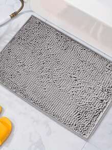3 件套柔软吸水雪尼尔浴室垫套装，适用于家庭浴室和淋浴房装饰，防滑浴室垫家居浴室装饰浴室地毯地毯户外地毯门垫夏季浴室配件 - 淺灰色 - 查看 6
