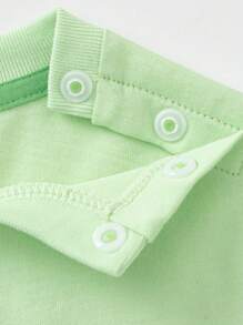 Balabala Camiseta de manga corta con cuello redondo, estampado de dibujos animados, amigable con la piel, para bebés y niñas en verano, color blanco