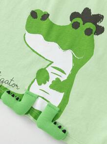 Balabala Camiseta de manga corta con cuello redondo, estampado de dibujos animados, amigable con la piel, para bebés y niñas en verano, color blanco