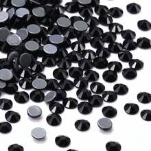 Glass Hotfix Rhinestones, 0.47 To 2.51 Inch Flat Bottomed Circular Rhinestone, Suitable For Clothing, Shoes, Hats, Jewelry Accessories - Black - View 4