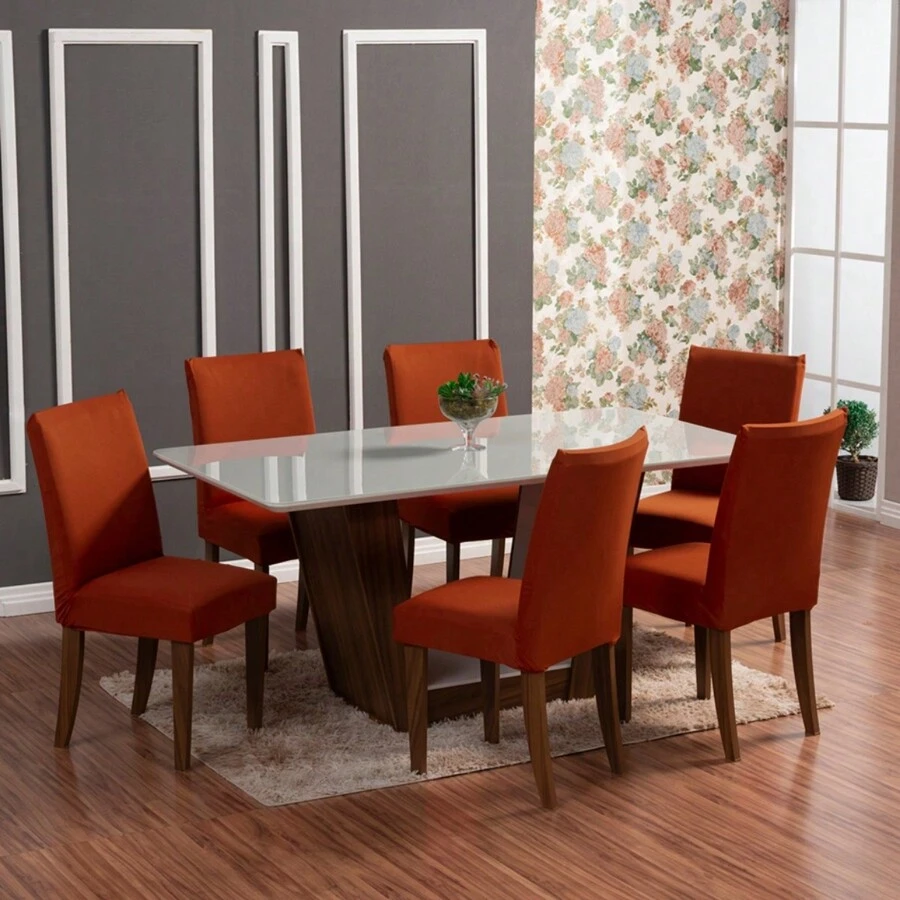 Charm Of Detail Chair Covers - Terracotta - View 1