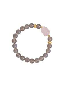 VE [VE] 1pc High-Quality Agate & Crystal Pixiu Bracelet, Vivid Pixiu Design, Meaning Wealth & Blessing, Peace Guard. Natural Gemstone Colors Vary, Elegant Decoration & Brings Good Fortune