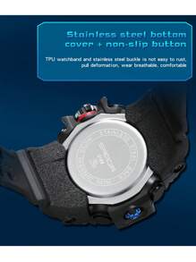SANDA Top Luxury Brand New Arrival Men Watches 50M Waterproof Outdoor Sports Fishing Camping  Wrist Watch Digital Quartz Dual Display Stop-Watch Back Light Calendar Alarm Clock Multifunctional Date Week Wristwatch Electronic For Male Birthday Christmas Funky Gifts Relogio Masculino Halloween Back To School Supplies Teenager Stuff