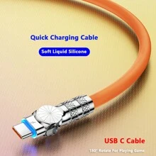100W 6A USB-C Fast Charging Cable USB A To USB C Cable For Playing Game Liquid Silicone Compatible With Samsung Galaxy S23 S22 Xiaomi14pro Redmi 13C HuaweiP40 OPPO Oneplus VIVO Android Tablets, Laptops Phone Accessories Charger USB Type C Data Transfer Cord Compatible With IPhone 16, 16 Pro Max, 15, 15 Plus, 15 Pro, 15 Pro Max, Compatible With Xiaomi, Compatible With OnePlus 90 Degree Right Angle Nan