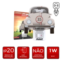Luz Noturna Led Besourinho Bivolt 1W 3000K Branco Quente - Branco - Visão 5
