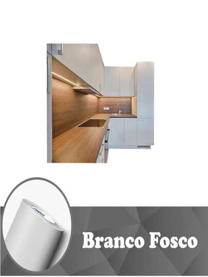 Adesivo Vinil A prova d'agua Branco 1m X 50cm; Envelopamento móveis; Envelopamento geladeira; Autocolante;