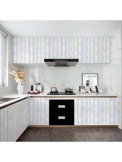 Roll Of Wit Wood Grain Self Adhesive Wand Strips Thickened DIY Waterproof Moisture Proof Easy To Clean Removable Stickers view 3