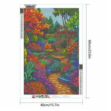 1入組大尺寸40*60cm無框diy 5d鑽石畫美麗路徑,全立方氧化鋯畫,鑽石刺繡藝術製作套件,手工裝飾家居 - 彩色 - 查看 2