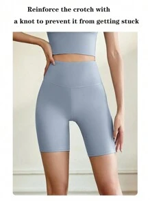 1PC Sports And Fitness Shapewear Shorts, Capris, Peach Running Pants, High Waist Elastic Tight Pants, Small Foot Yoga Pants, Women's Tight Pants - Purple - View 4