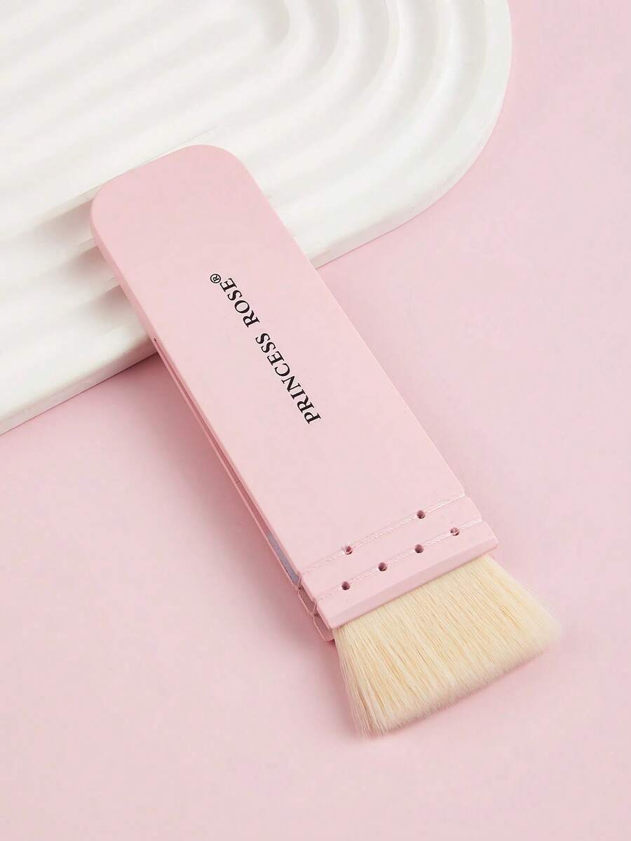 Princess Rose 1pc Rose Princess Makeup Brush, Flat Powder Foundation Brush, Friday - Pink - View 1
