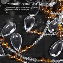 Arch Crystal Glass Beaded Door Curtain 25/40 Strings Room Divider Decoration For Living Room Bedroom - 琥珀色 - 查看 10