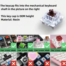 1 Miếng Nhiều màu ABS Nhựa lột vỏ Móng mèo Hình dạng Trong mờ Keycap , Thích hợp Đối với Đồng hồ Động lực Bàn phím Cuộc họp - Hồng - Xem 11