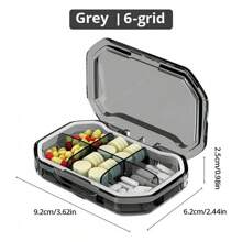 4/6 Compartments Travel Pill Organizer, Portable Daily Pill Organizer, Moisture Proof Pill Case, Small Pill Container Medicine Container For Pocket Purse, Pill Box To Hold Vitamins, Cod Liver Oil