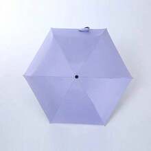 1入組小型折疊遮雨傘,迷你口袋防水可攜式旅行傘,防曬紫外線兩用迷你五折超輕便攜式,小型遮陽遮雨傘,風雨兼備,99%防uv,適用於女性和男性 - 紫色 - 查看 4