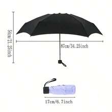 1入組小型折疊遮雨傘,迷你口袋防水可攜式旅行傘,防曬紫外線兩用迷你五折超輕便攜式,小型遮陽遮雨傘,風雨兼備,99%防uv,適用於女性和男性 - 紫色 - 查看 7