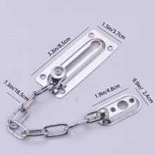 1 Pieza Cadena De Puerta De  Para El Hogar, Cerradura De Cerrojo, Cerradura De Perno - gris-plata - Ver 5