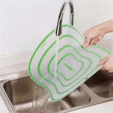 1 pièce, planche à découper, planche à découper, planche à découper en plastique pour cuisine, planche à découper transparente, planche à découper antidérapante pour légumes et viande, bloc à découper, accessoires de cuisine, outils à fruits en solde