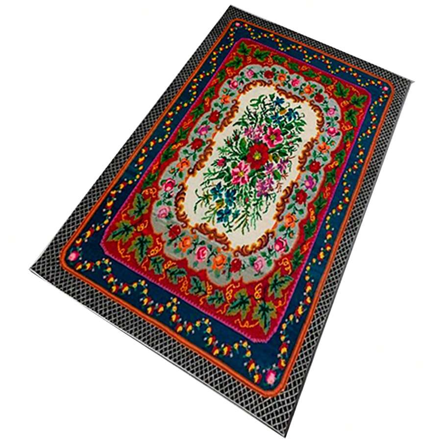 Well Home Polyester vloerkleed bedrukt 100 x 200cm model TheGrandma multicolor