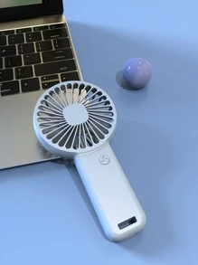 1 件男女通用便携式迷你 USB 可充电三叶冷却风扇带底座，适用于手机/平板电脑，适合户外、旅行、海滩、运动、办公室、学校、派对、日常使用 - 彩色 - 查看 10