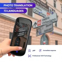 Language Translator Device, Portable Two-Way Instant Translator, Offline Online Voice Photo Translation, 137 Languages Supported, High Accuracy Translator Device For Travel Business Learning Back To School - Dusty Blue - View 5