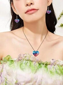 1 件心形树脂模具钥匙扣饰品模具硅胶心形环氧模具心形铸造首饰模具用于钥匙扣首饰吊坠工艺制作 - 無色 - 查看 6