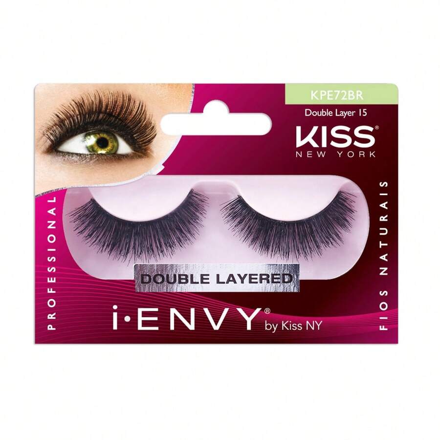 Kiss New York False Eyelashes - DOUBLE LAYER 15 - View 1