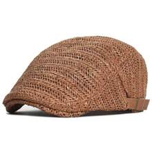 Mũ cỏ giả mùa hè cho nam mùa hè Mũ thoáng khí, Mũ nồi, Mũ lưới dệt rỗng, Mũ phía trước thoáng khí - nắp đỉnh - Xem 2