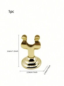 1pc Gold Stainless Steel Table Number Holder, Party Card Clip, Table Decor, Name Card Holder, Memo Note Clip, Metal Label Tag Clip - Multicolor - View 6