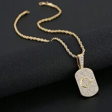 1入歐美風格嘻哈合金鑲鑽項鍊,具有各種嘻哈與龐克風格元素,如數字、皇冠、獎章、寶石、美元符號 - 嘻哈吊墜 - 查看 6