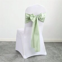 1pc Christmas/Wedding/Party Decorative Bowknot Chair Back Ribbon Sash