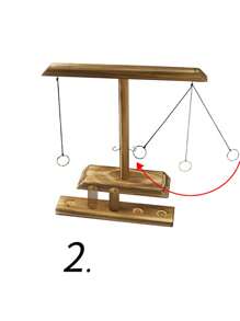 Trò chơi ném vòng 1pc, hộp gỗ có thể tháo rời, nhiều người chơi, trò chơi ném vòng để bàn, trò chơi uống rượu - Nhiều màu - Xem 4
