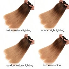 1 Piece Easy Braiding Hair 26 Inch Long Jumbo Braids Yaki Straight Crochet Synthetic Ombre Hair Extensions Low Temperature Fiber 90g/ Pc Black Brown Light Brown - Ombre - View 8