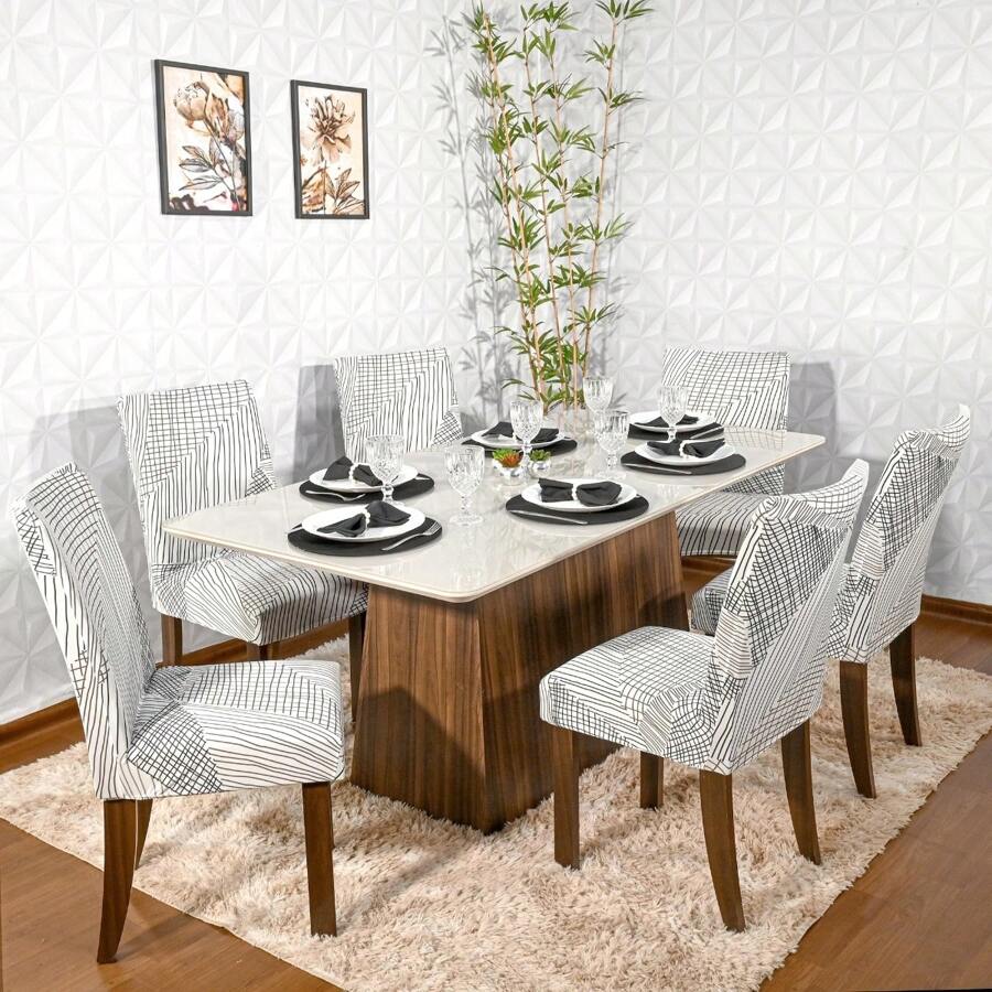 Charm Of Detail Chair Covers - Scandinavian Geo - View 1