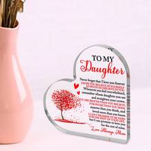 Tình Yêu Luôn Được Mẹ Gửi, 1 Khẩu Hiệu Đồ Họa Acrylic Trong Suốt Thiết Kế Hình Trái Tim Trang Trí Thủ Công Mảng Bám, Quà Sinh Nhật Cho Con Gái, Quà Cảm Ơn Cho Con Gái, Quà Tặng Tình Yêu Cho Con Gái, Quà Giáng Sinh Cho Con Gái, Món Quà Phong Cách Đẹp Cho Nữ, Món Quà Hoàn Hảo Cho Phụ Nữ, Thích hợp cho sinh nhật, Giáng sinh, Lễ tạ ơn, Nghỉ hưu, Ngày kỷ niệm, Rời đi, Đồ lưu niệm Chặn giấy, Quà lưu niệm, Trang trí bàn cho căn phòng, Nhà, Văn phòng, Phong cách đơn giản - Trong sáng - Xem 8