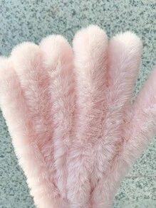 1 pieza/1M Hilo de hierro multicolor con pelo de conejo esponjoso, cinta, barra, cuerda, tela de fieltro para manualidades y accesorios de costura DIY