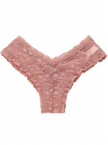 3 件套女士性感蕾丝丁字裤带镂空花朵设计内衣 - 彩色 - 查看 11