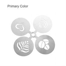 4pcs Set Coffee Latte Art Stencil, Stainless Steel Coffee Stencil For Decorating Cappuccino Latte Back To School