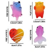 10 PCS Mochi Squishy Toys Color Random Squishies Party Favors - Multicolor - View 2