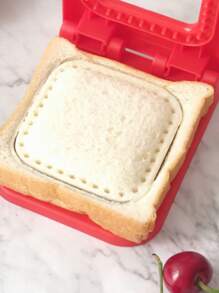 1 Cortador De Pan De Sándwich En Rojo, Cortador De Galletas De Múltiples Formas, Molde De Pan, Rebanador De Tostadas Y Cortador De Pan De Bolsillo