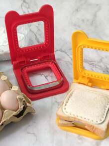 1 Cortador De Pan De Sándwich En Rojo, Cortador De Galletas De Múltiples Formas, Molde De Pan, Rebanador De Tostadas Y Cortador De Pan De Bolsillo